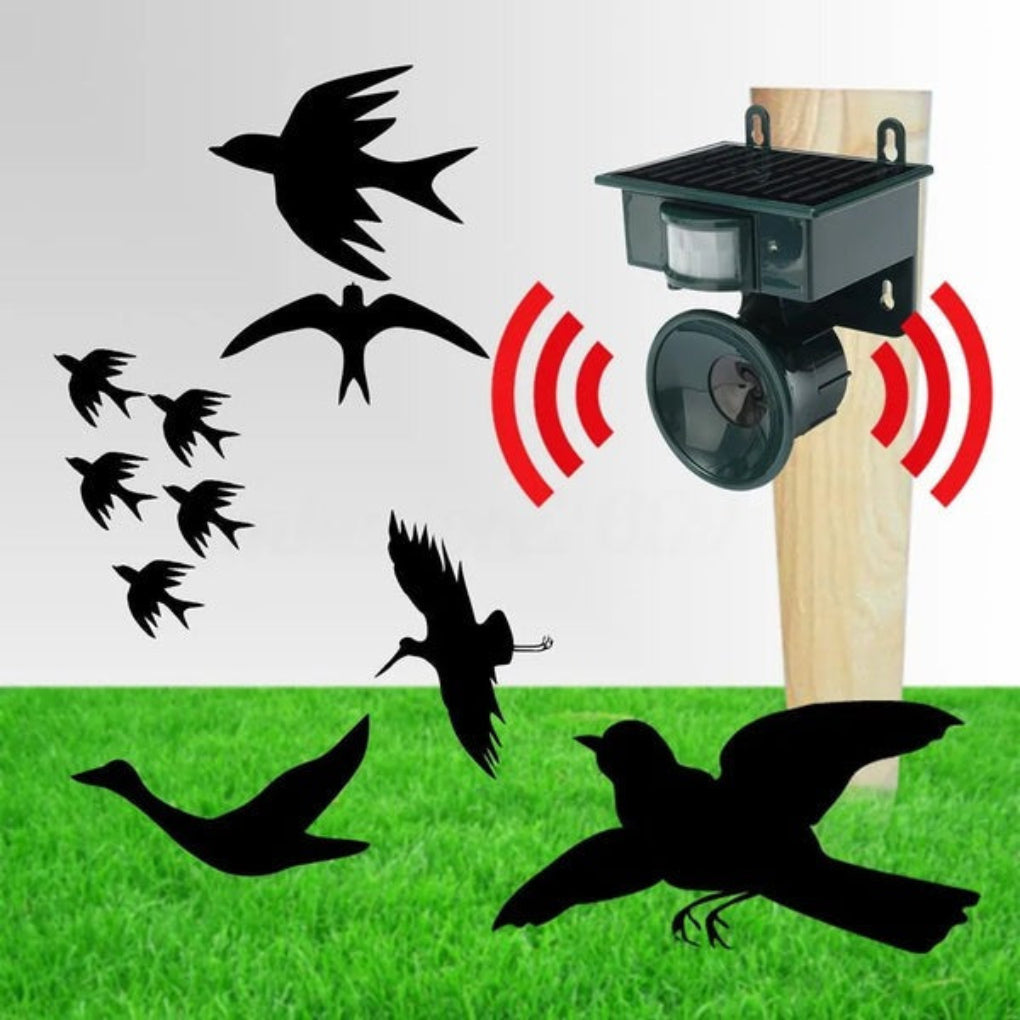 Outdoor Bird Repellent Motion Activated Sonic Repeller