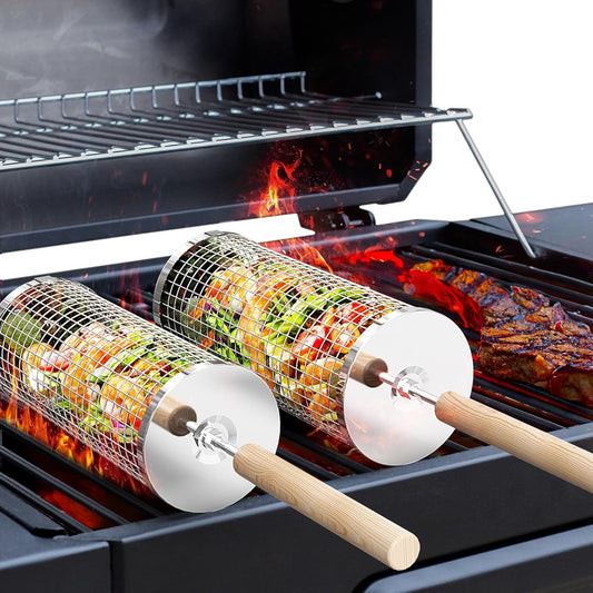 Heavy Duty Metal BBQ Grill Baskets for Outdoor Use - Fesara