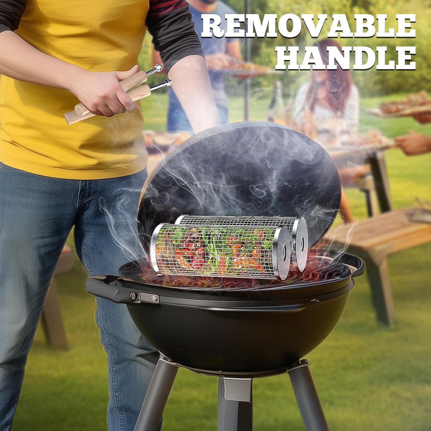 Premium Grill Baskets | Stainless Steel BBQ Tool for Outdoor Cooking 3