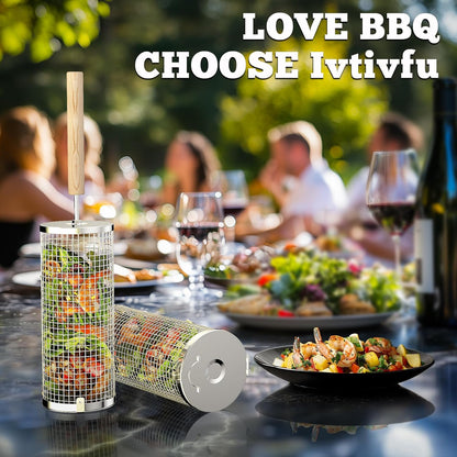 Premium Grill Baskets | Stainless Steel BBQ Tool for Outdoor Cooking 4