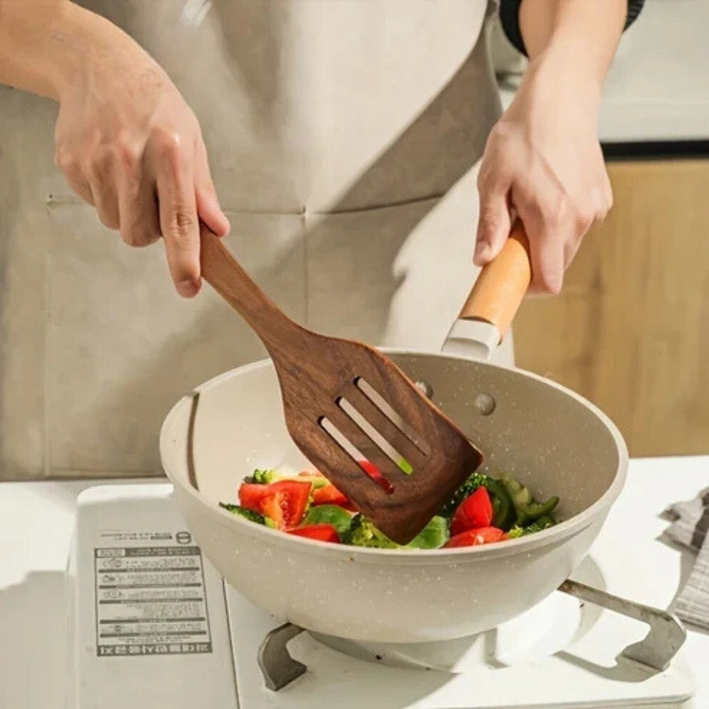 Natural Wood Kitchen Tool Set for Daily Use