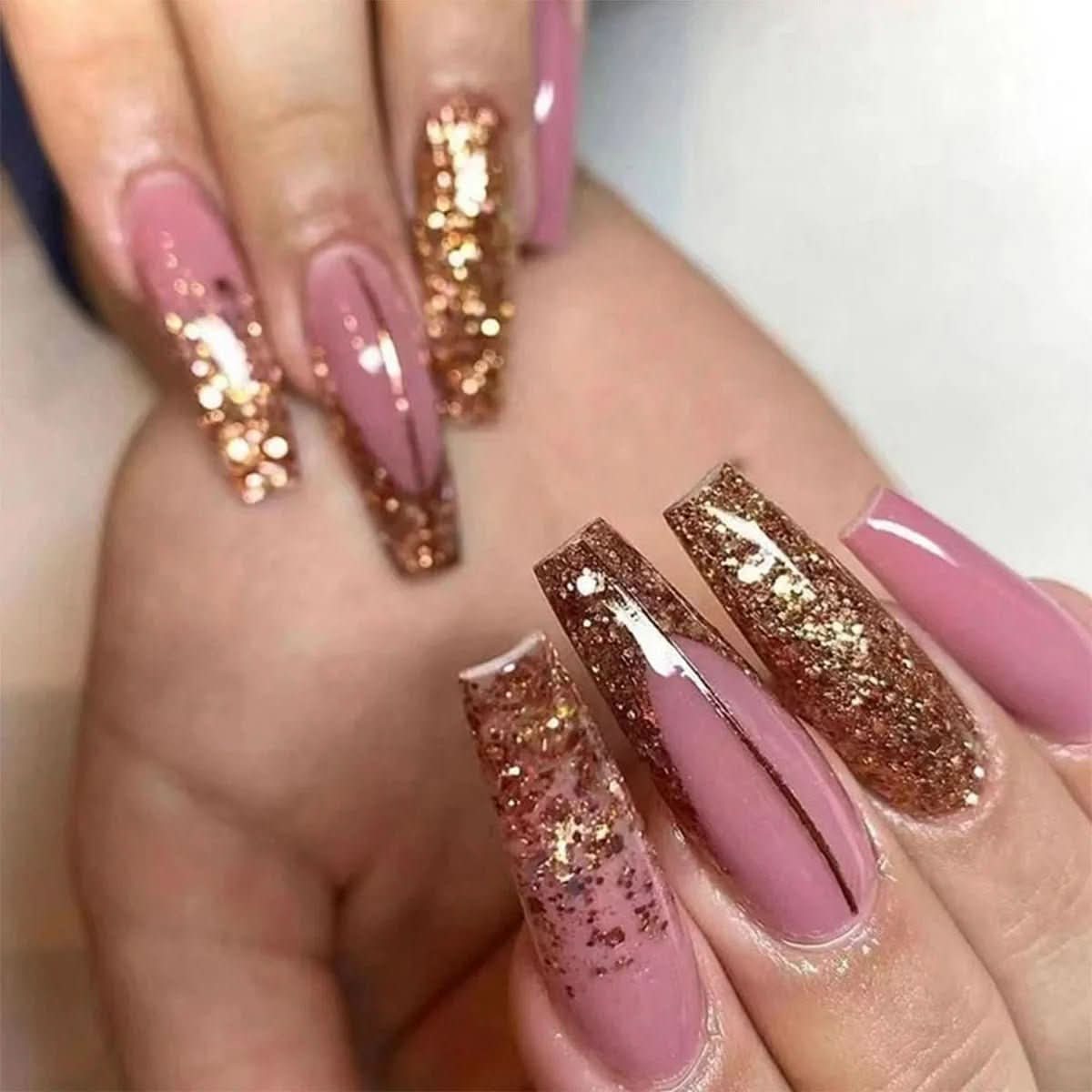 Presson Chic – 24 pink nail polishes with designs | Quick to apply & elegant for any occasion 13