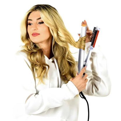 Dual Function Rotating Styling Iron Brush