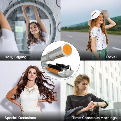 Dual Function Rotating Styling Iron Brush