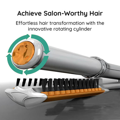 Dual Function Rotating Styling Iron Brush