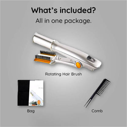 Dual Function Rotating Styling Iron Brush