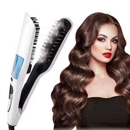 Stylish Hot Brush Curler & Straightener