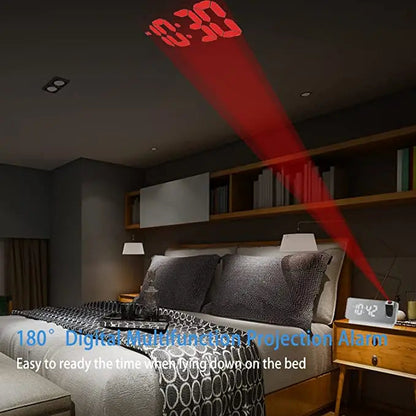 Digital LED Clock Radio with Mirror Finish Display