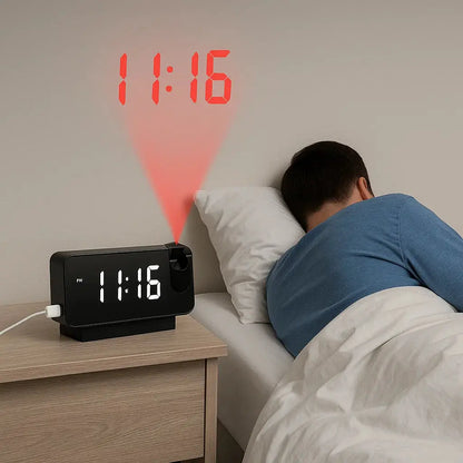Digital LED Clock Radio with Mirror Finish Display - Fesara