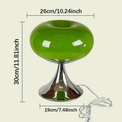 Vintage Glass Table Light with Warm Glow