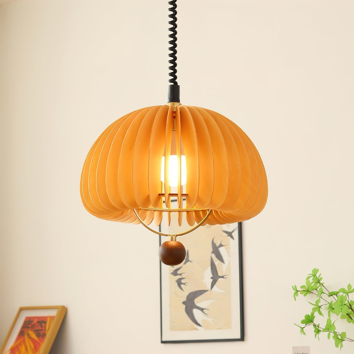 Warm Bronze Adjustable Hanging Lamp