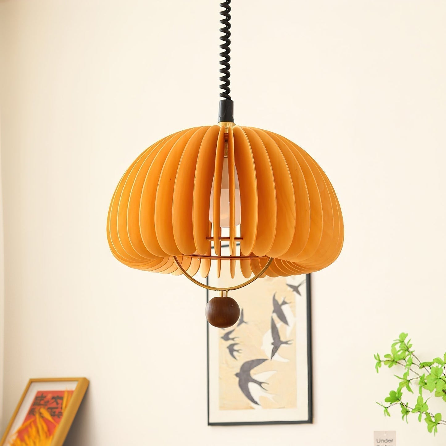 Warm Bronze Adjustable Hanging Lamp