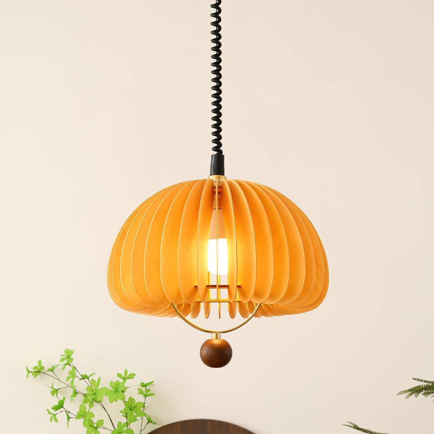 Warm Bronze Adjustable Hanging Lamp