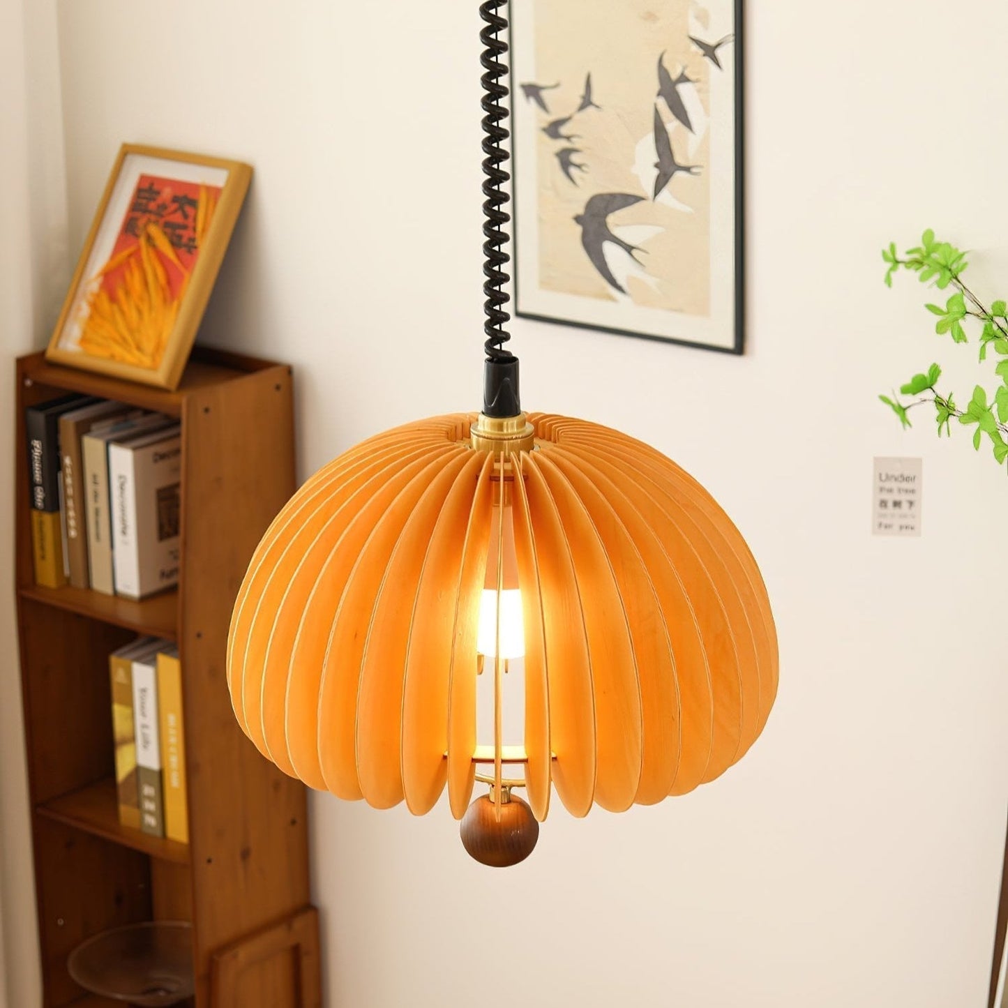 Warm Bronze Adjustable Hanging Lamp