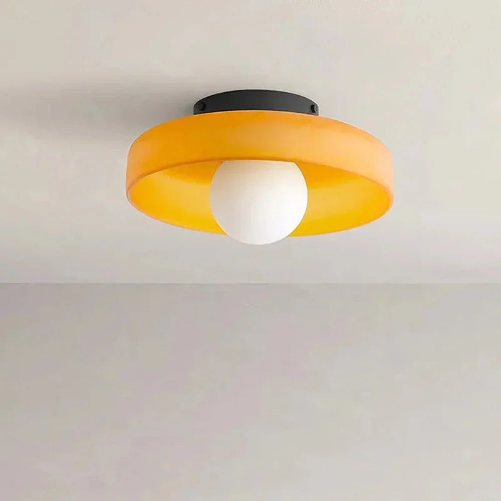 Simple Elegant Glass Ceiling Lamp – Modern Flush Mount Light