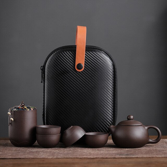 PurpleClay | Elegant Minimalist Teapot Set for Adults with Cups 2