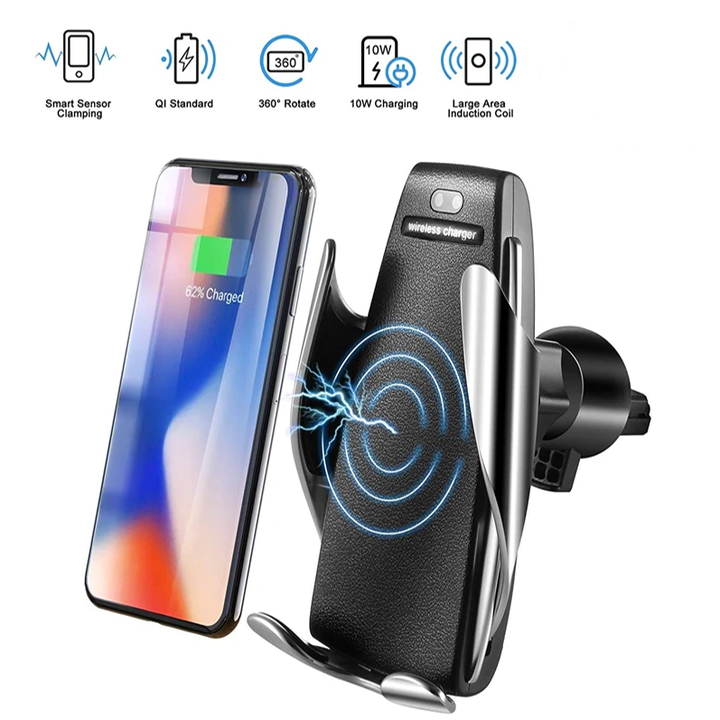 Wireless Car Phone Mount with Auto Charging