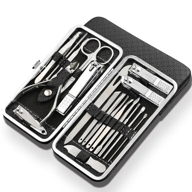 Premium 19-Piece Nail Care Kit Stainless Steel - Fesara