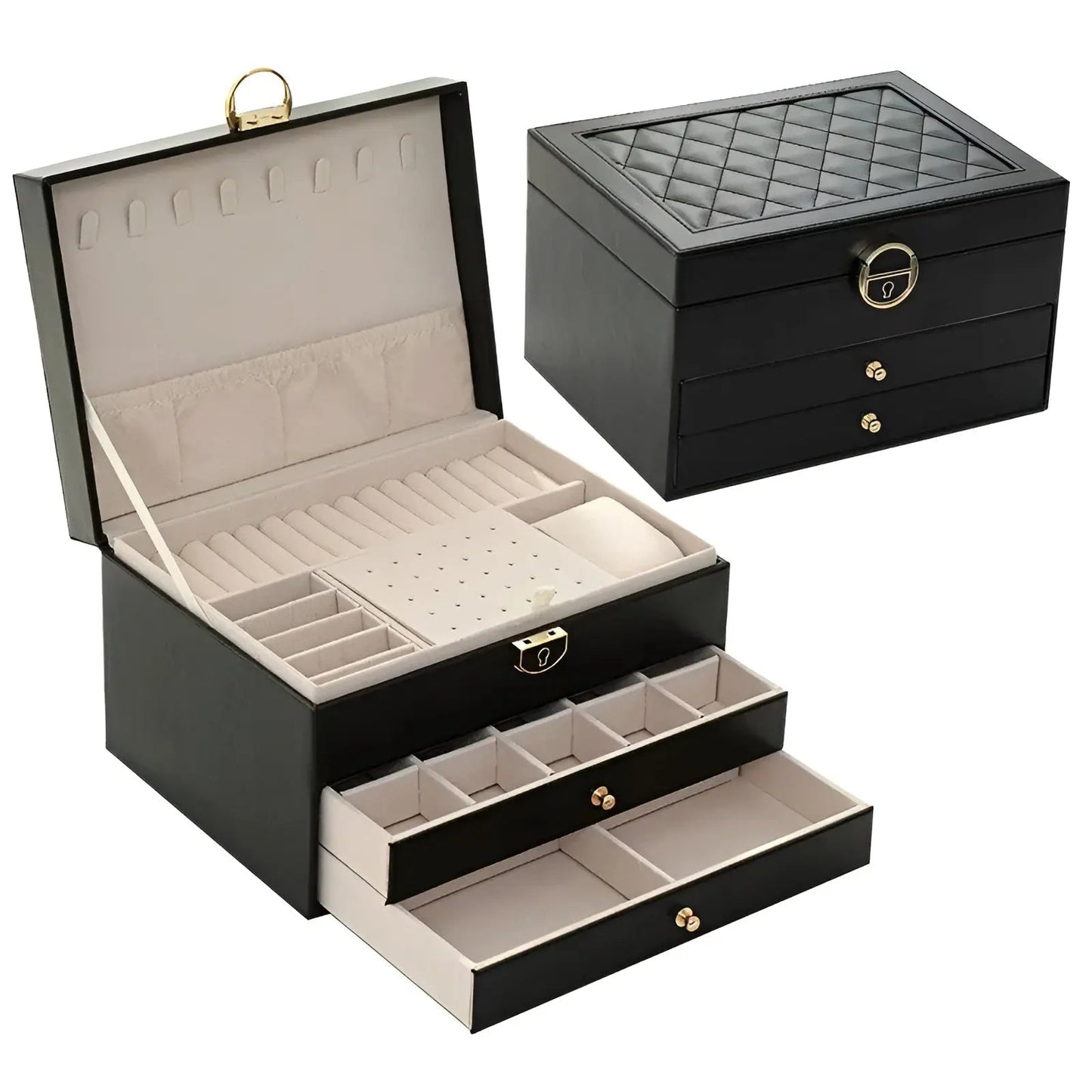 Stylish Jewellery Storage Box in High Quality Leather