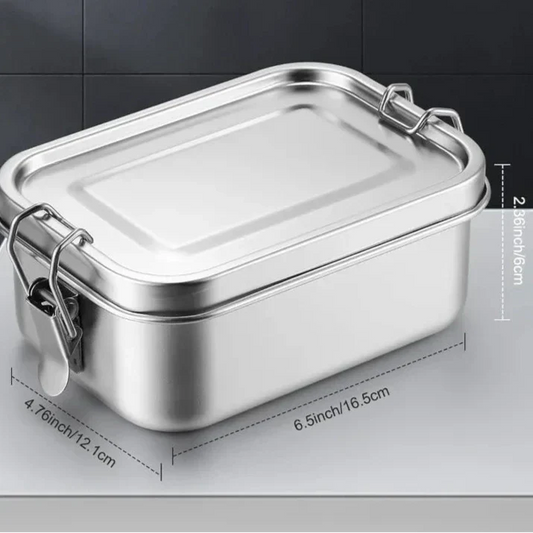 Insulated Bento Box 800ml - Spill Proof, 3 Compartment, Dishwasher Safe - Fesara