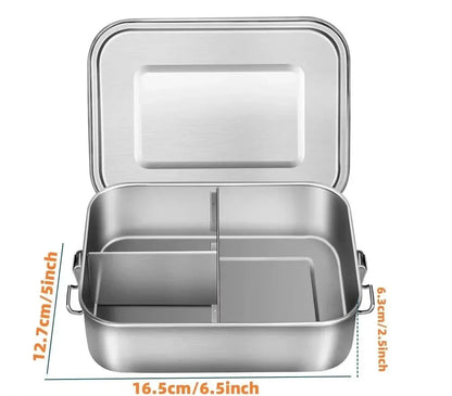 Insulated Bento Box 800ml - Spill Proof, 3 Compartment, Dishwasher Safe