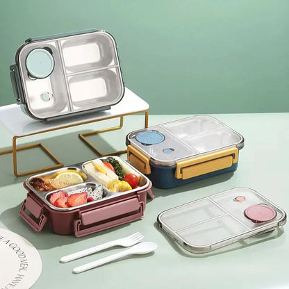 Insulated Stainless Steel Food Container with Utensils