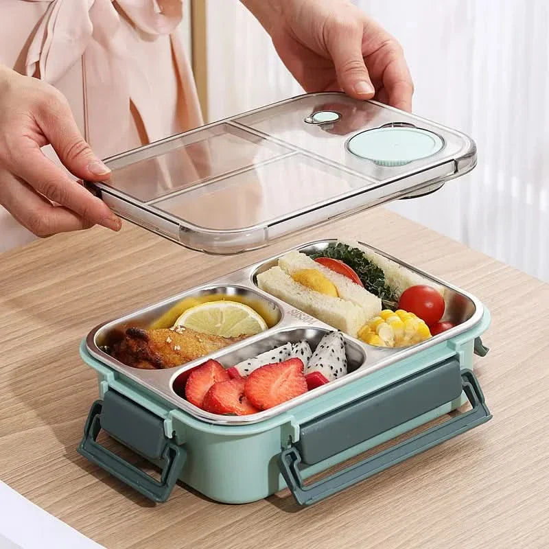 Insulated Stainless Steel Food Container with Utensils