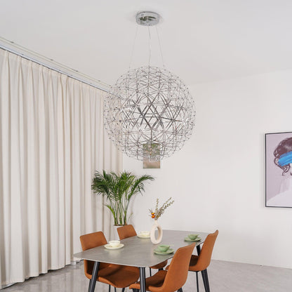 Contemporary Round Metal LED Hanging Light Fixture