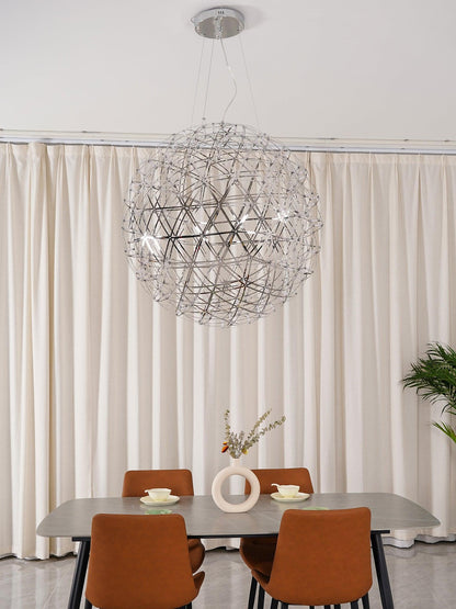 Contemporary Round Metal LED Hanging Light Fixture