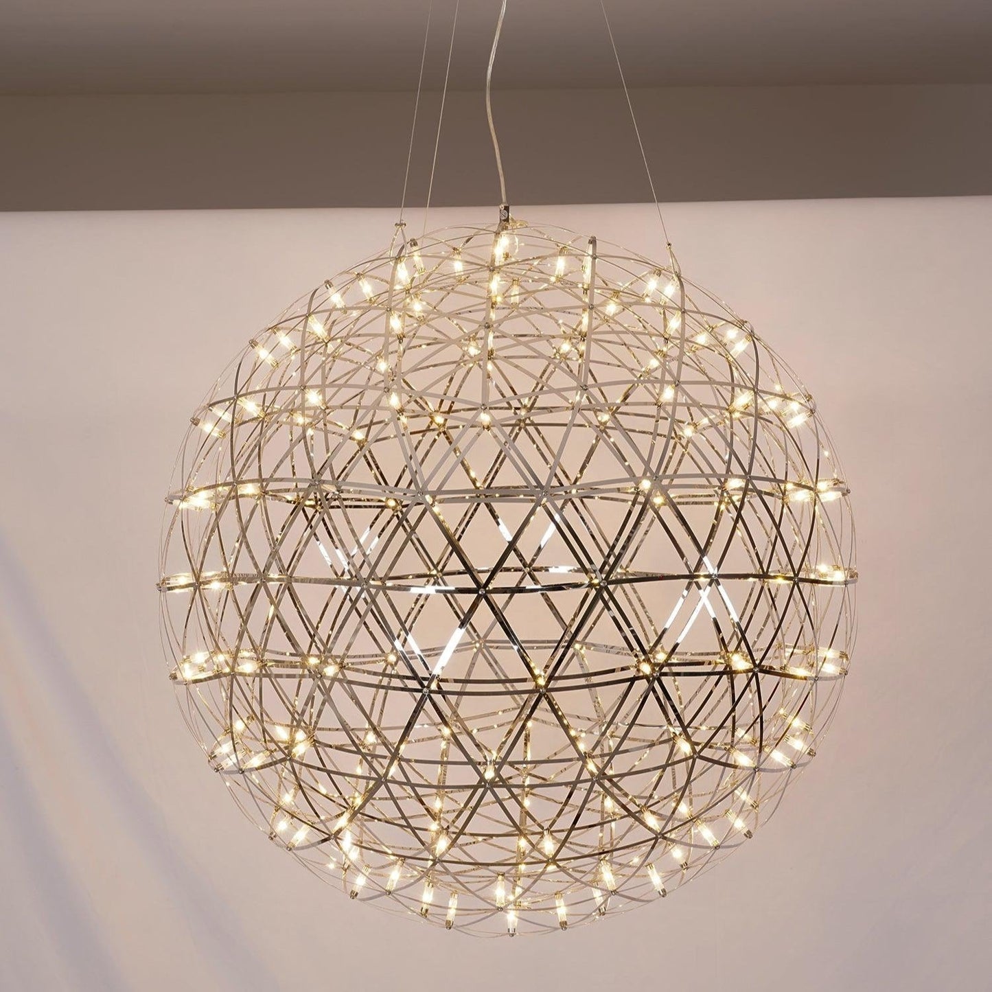 Contemporary Round Metal LED Hanging Light Fixture