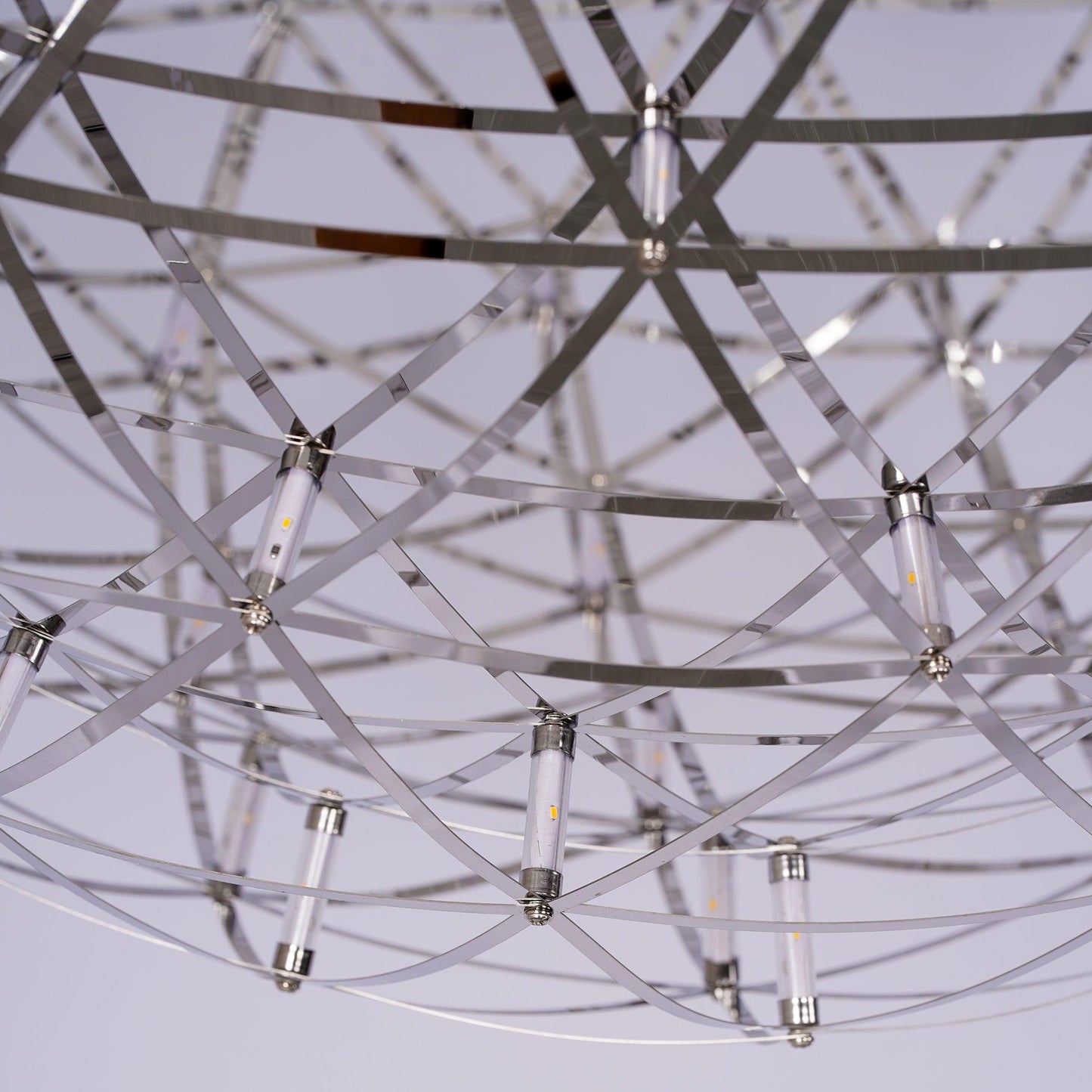 Contemporary Round Metal LED Hanging Light Fixture