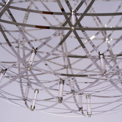 Contemporary Round Metal LED Hanging Light Fixture