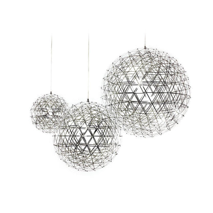 Contemporary Round Metal LED Hanging Light Fixture
