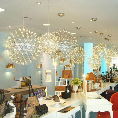 Contemporary Round Metal LED Hanging Light Fixture