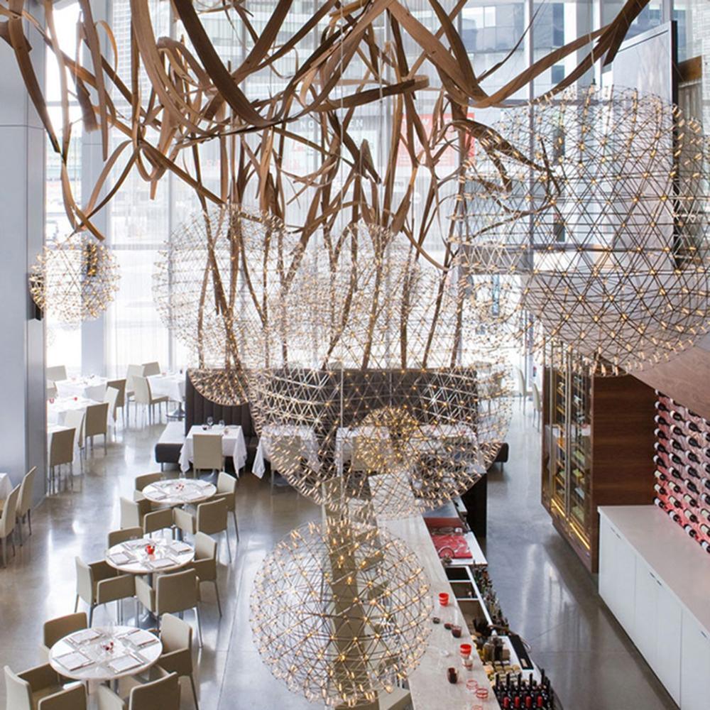 Contemporary Round Metal LED Hanging Light Fixture