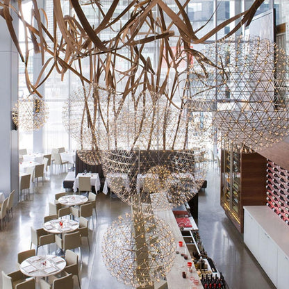 Contemporary Round Metal LED Hanging Light Fixture
