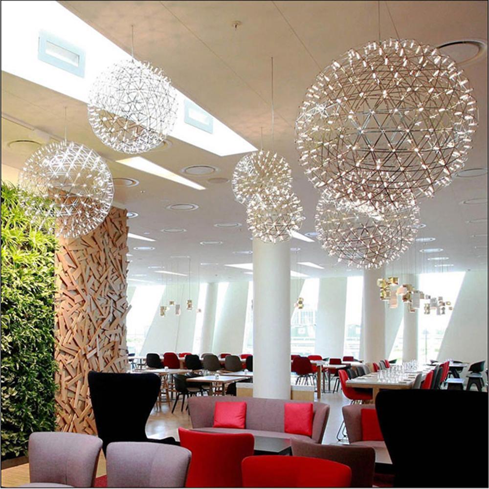 Contemporary Round Metal LED Hanging Light Fixture