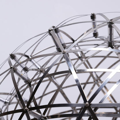 Contemporary Round Metal LED Hanging Light Fixture