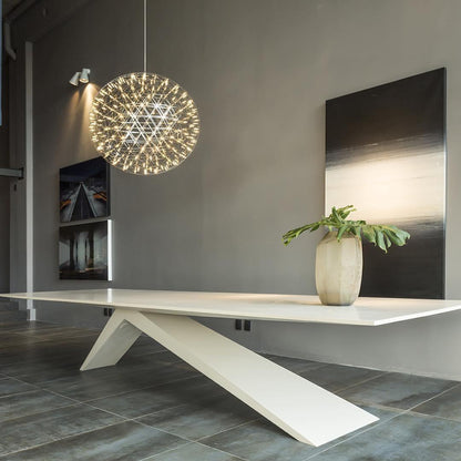 Contemporary Round Metal LED Hanging Light Fixture