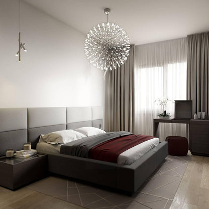 Contemporary Round Metal LED Hanging Light Fixture