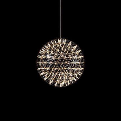 Contemporary Round Metal LED Hanging Light Fixture