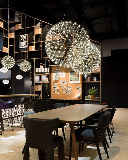 Contemporary Round Metal LED Hanging Light Fixture