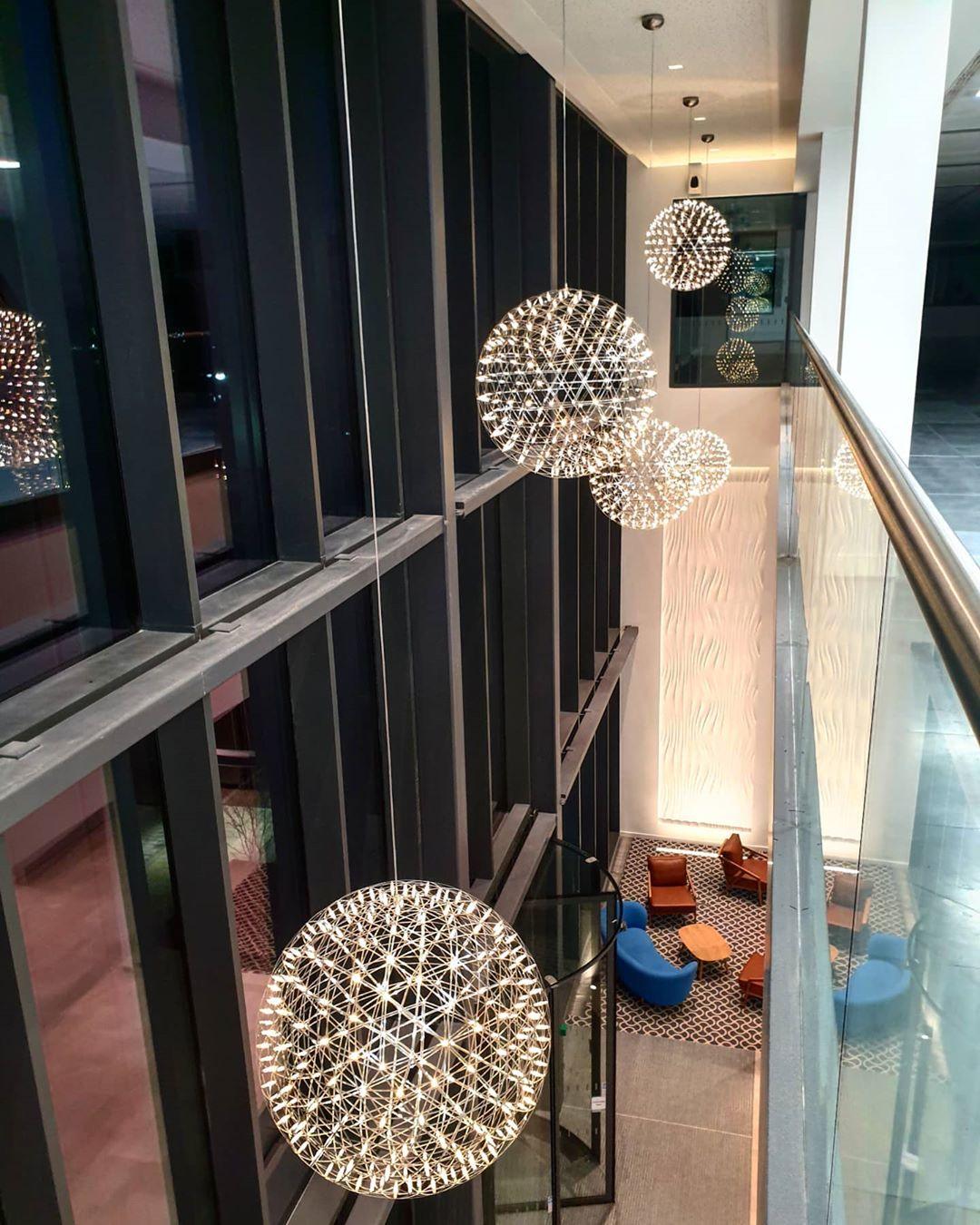 Contemporary Round Metal LED Hanging Light Fixture