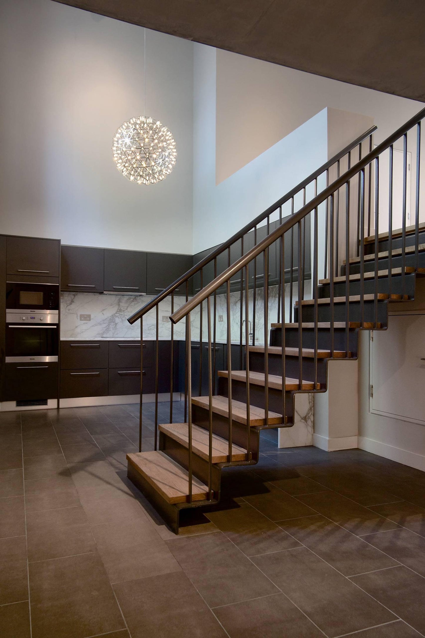 Contemporary Round Metal LED Hanging Light Fixture
