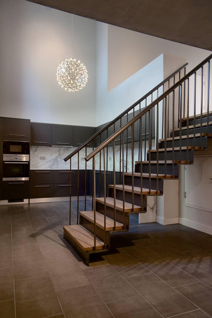 Contemporary Round Metal LED Hanging Light Fixture