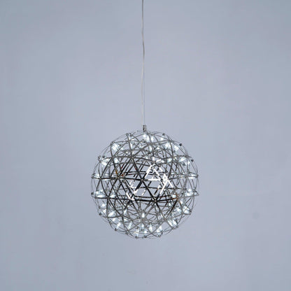 Contemporary Round Metal LED Hanging Light Fixture