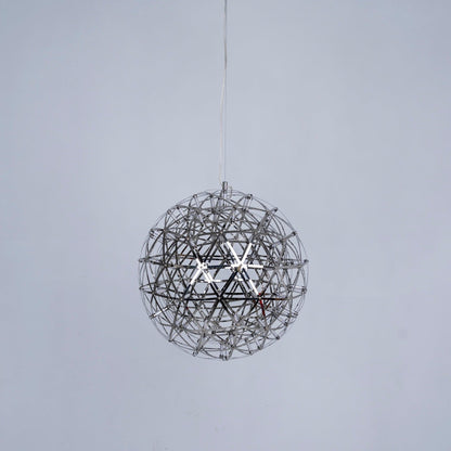 Contemporary Round Metal LED Hanging Light Fixture
