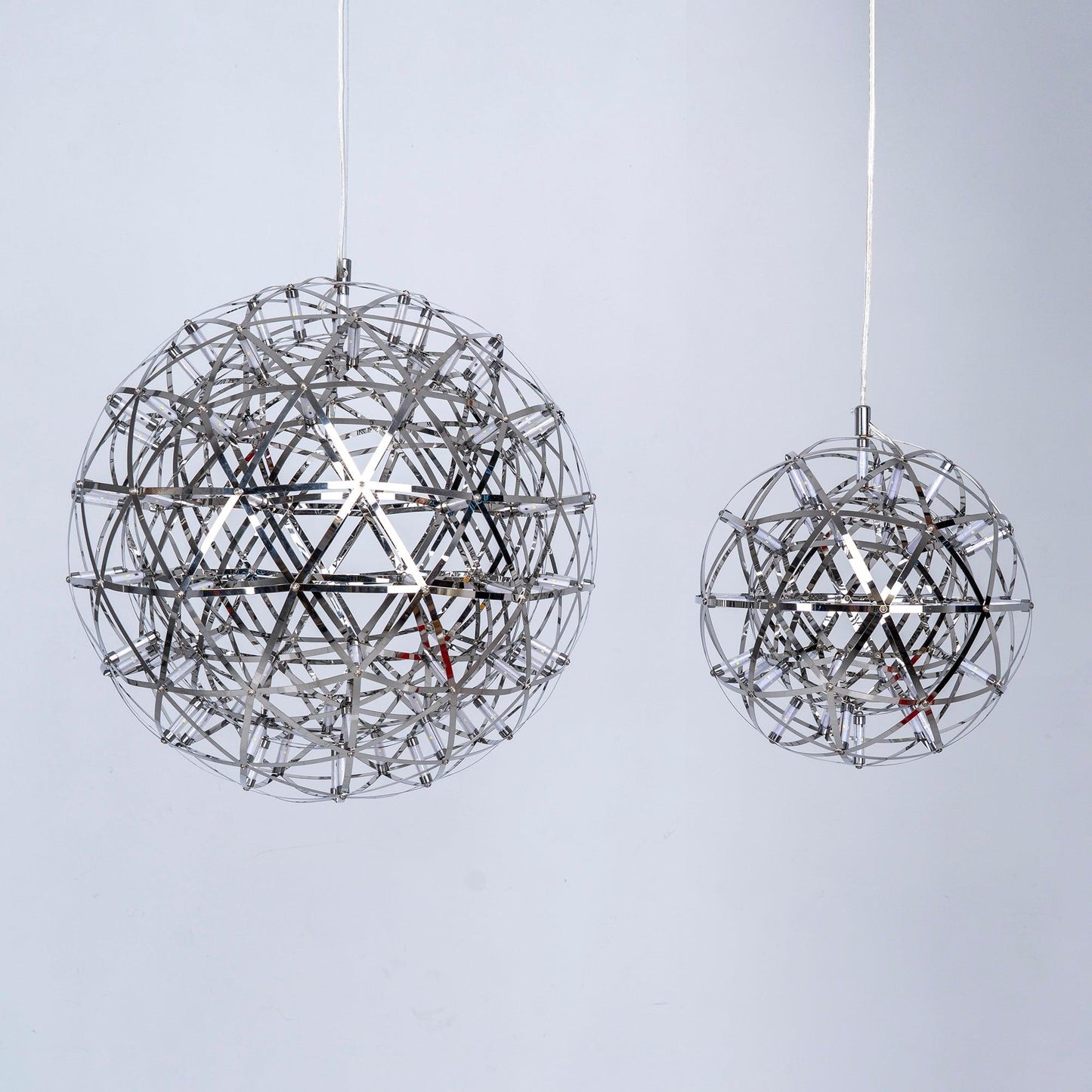 Contemporary Round Metal LED Hanging Light Fixture