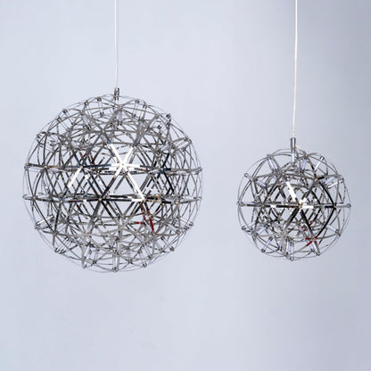 Contemporary Round Metal LED Hanging Light Fixture