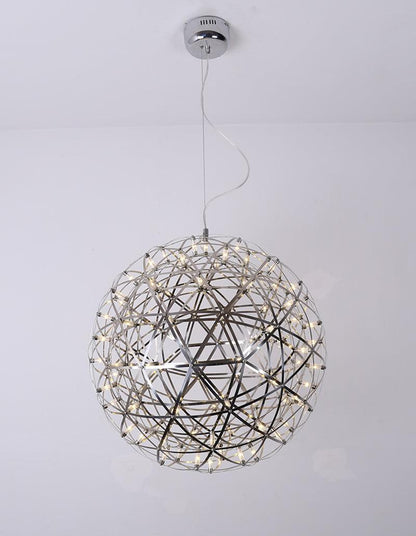 Contemporary Round Metal LED Hanging Light Fixture